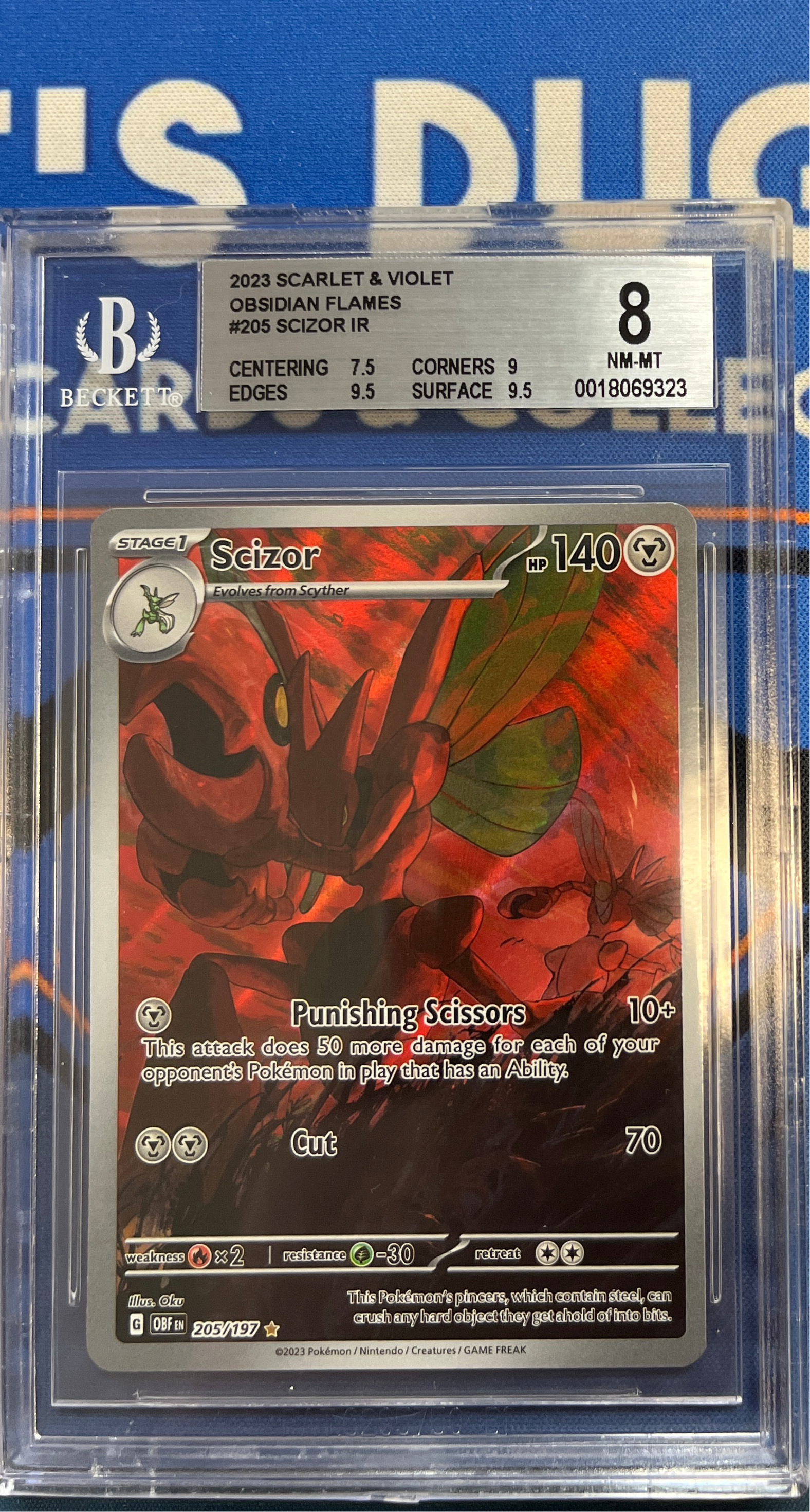 2023 Pokémon Scizor IR BGS 8