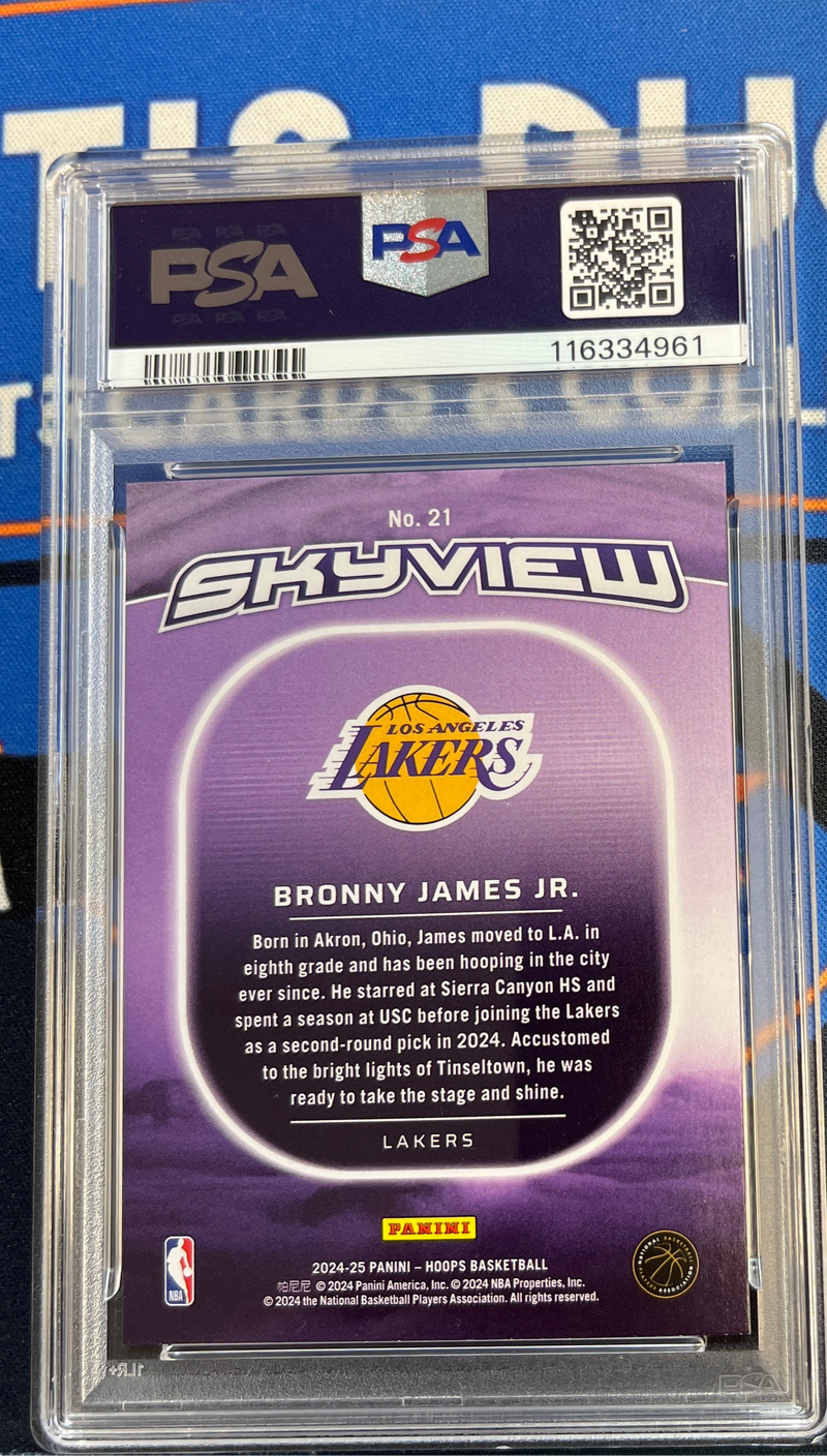 2024 Hoops Bronny James Jr Skyview PSA 9