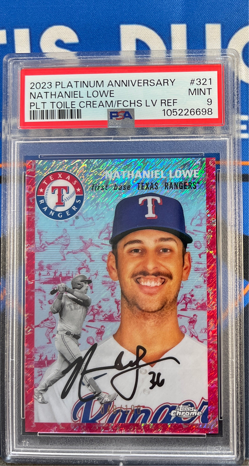 2023 Platinum Anniversary Nathaniel Lowe Toile Cream/Fchs LV REF PSA 9