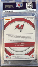 2023 National Treasures White/Evans NFL Gear Combo Material PSA 7