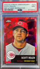 2022 Platinum Anniversary Scott Rolen Red Atomic Refractor PSA 9