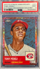 2022 Platinum Anniversary Tony Perez Plt Toile Cream/Rose Gold Ref PSA 9
