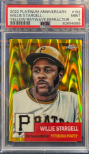 2022 Platinum Anniversary Willie Stargell Yellow Raywave Refractor PSA 9