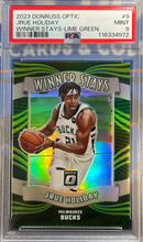 2023 Donruss Optic Jrue Holiday Winner Stays Lime Green PSA 9