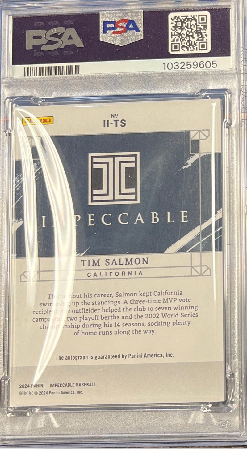 2024 Impeccable Tim Salmon Indelible Ink Tim Salmon PSA 7