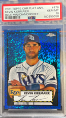 2021 Platinum Anniversary Kevin Kiermaier Blue Mini Diamond Ref PSA 10