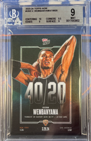 2024 Topps Now Victor Wembanyama Youngest ever 40 point 20 rebound game card