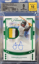 2023 Panini Flawless Draft Patch Autos Termarr Johnson Emerald BGS 9