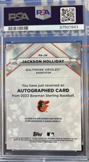 2023 Bowman Sterling Jackson Holliday Prospect-Auto PSA 9