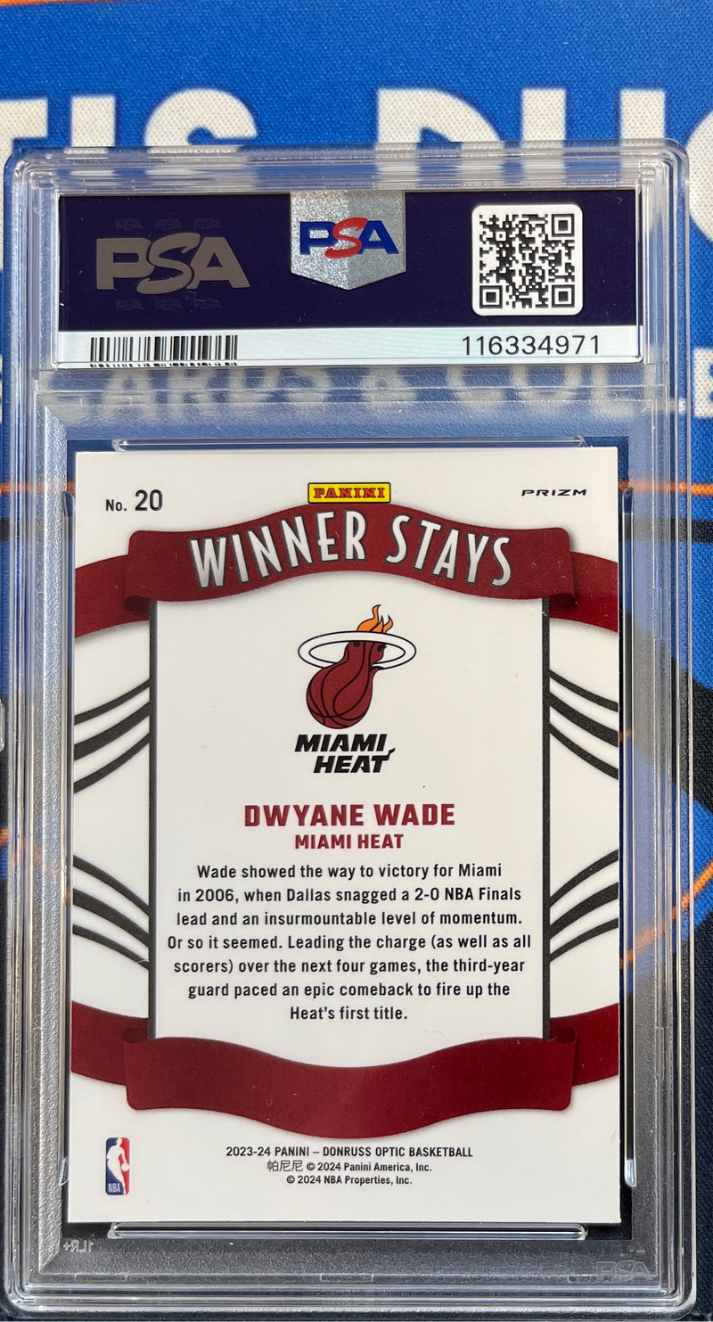 2023 Donruss Optic Dwyane Wade Winner Stays Holo PSA 9