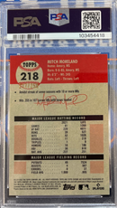 2022 Platinum Anniversary Mitch Moreland Yellow Raywave Refractor PSA 9