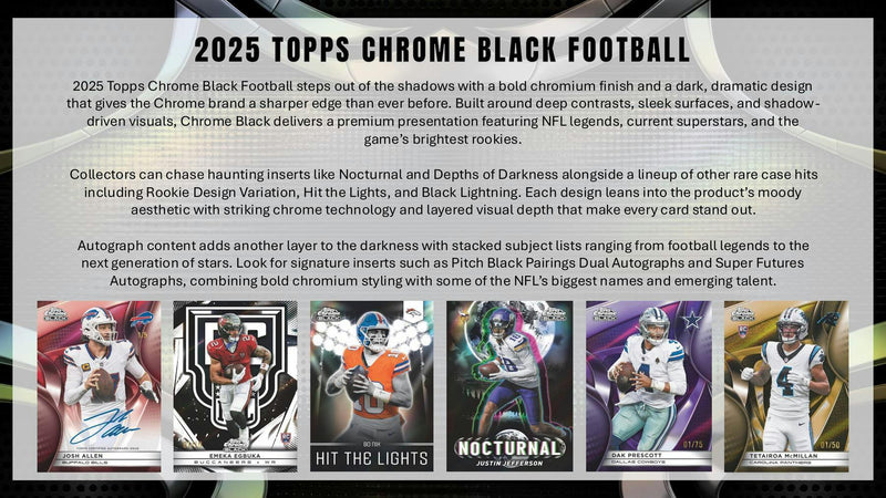 2025 Topps Chrome Black Football Hobby Box