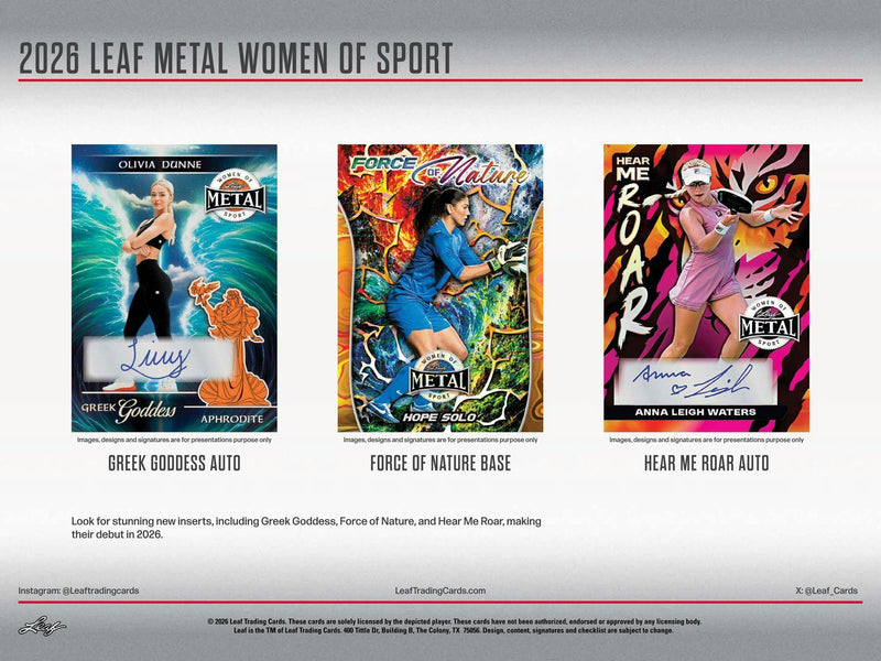 2026 Leaf Metal Women of Sport Hobby Box | Matt's Dugout