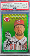 2023 Platinum Anniversary Graham Ashcraft Green Wave Refractor PSA 10