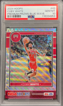 2024 Hoops Coby White Premium Prizms Blue wave /99 PSA 10