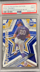 2023 Elite Extra Edition Paul Skenes Future Star Status Blue PSA 9