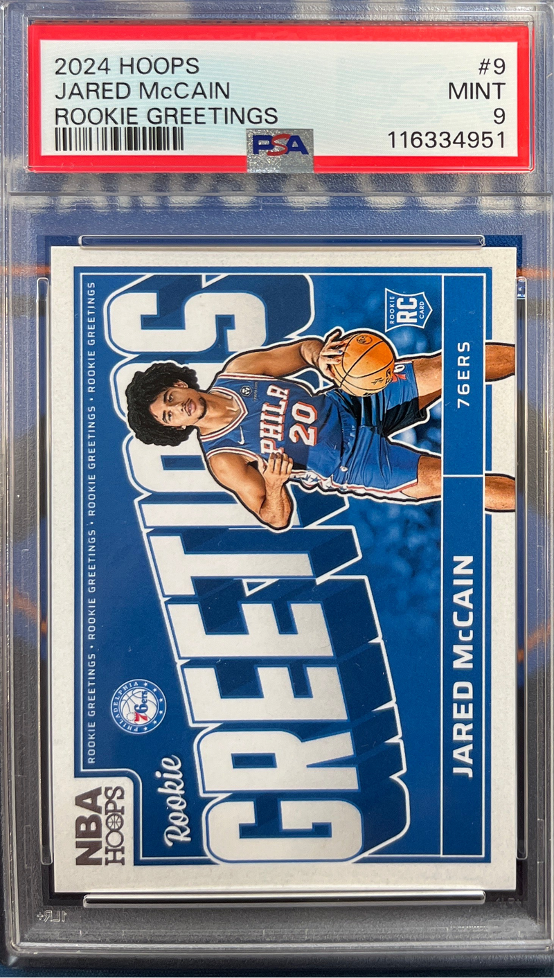 2024 Hoops Jared McCain Rookie Greetings PSA 9