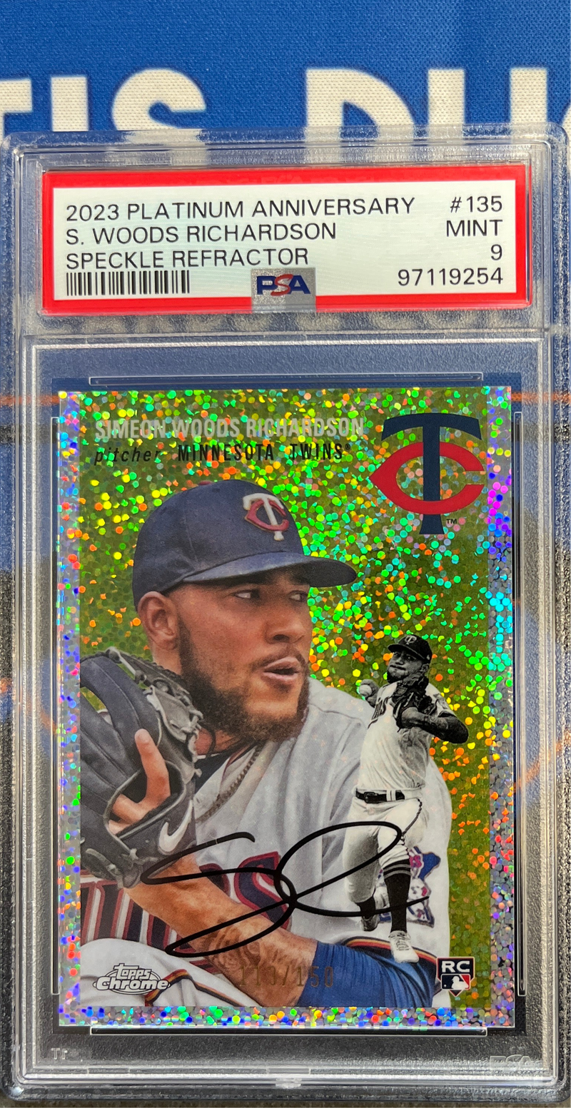 2023 Platinum Anniversary S. Woods Richardson Speckle Refractor PSA 9