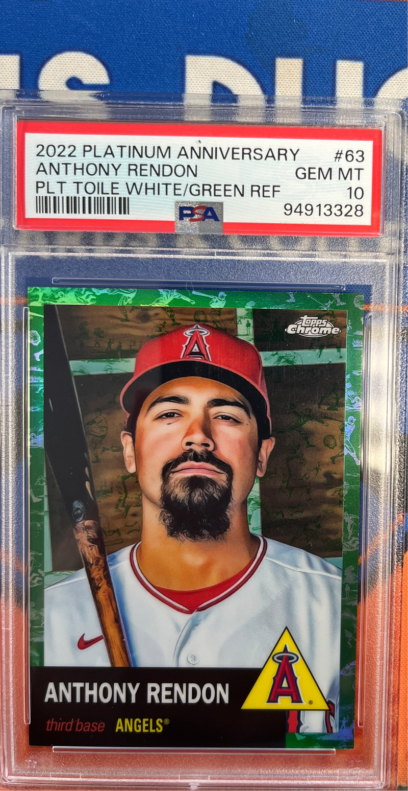 2022 Platinum Anniversary Anthony Rendon Toile/White/Green Refractor PSA 10
