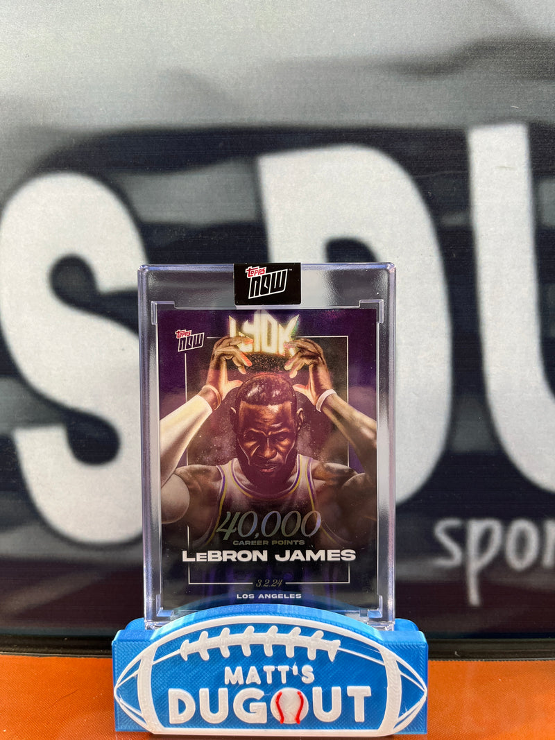 2024 Topps Now LeBron James "40,000 Career Points" Card