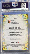 2023 Bowman Draft Enrique Bradfield Jr Glass AU-GOLD 26/50 Mini Diamond PSA 10