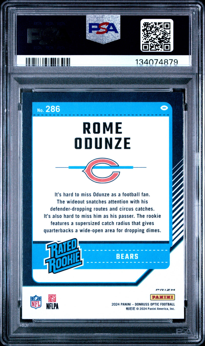 2024 PANINI DONRUSS OPTIC #286 ROME ODUNZE PURPLE SHOCK PasA 9