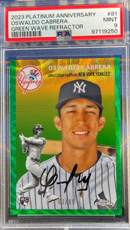 2023 Platinum Anniversary Oswaldo Cabrera Green Wave Refractor PSA 9