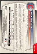 2025 Bowman Chrome Alex Mooney Blue Checkerboard Auto /150 (RAW)