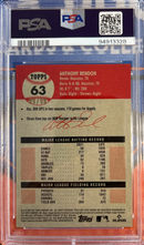 2022 Platinum Anniversary Anthony Rendon Toile/White/Green Refractor PSA 10