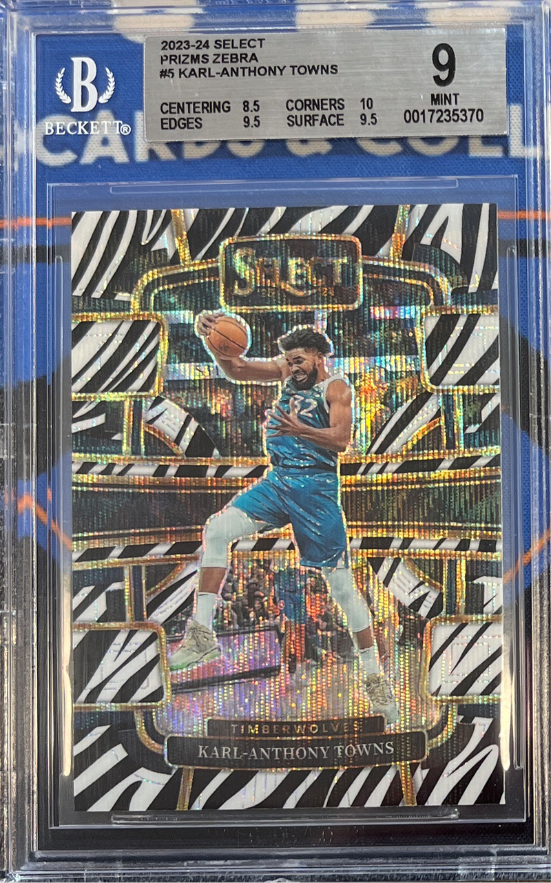 2023-24 Select Karl Anthony Towns Zebra BGS 9