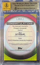 2022-23 Bowman Inception University Autographs C.J. Stroud BGS 10 Auto 10