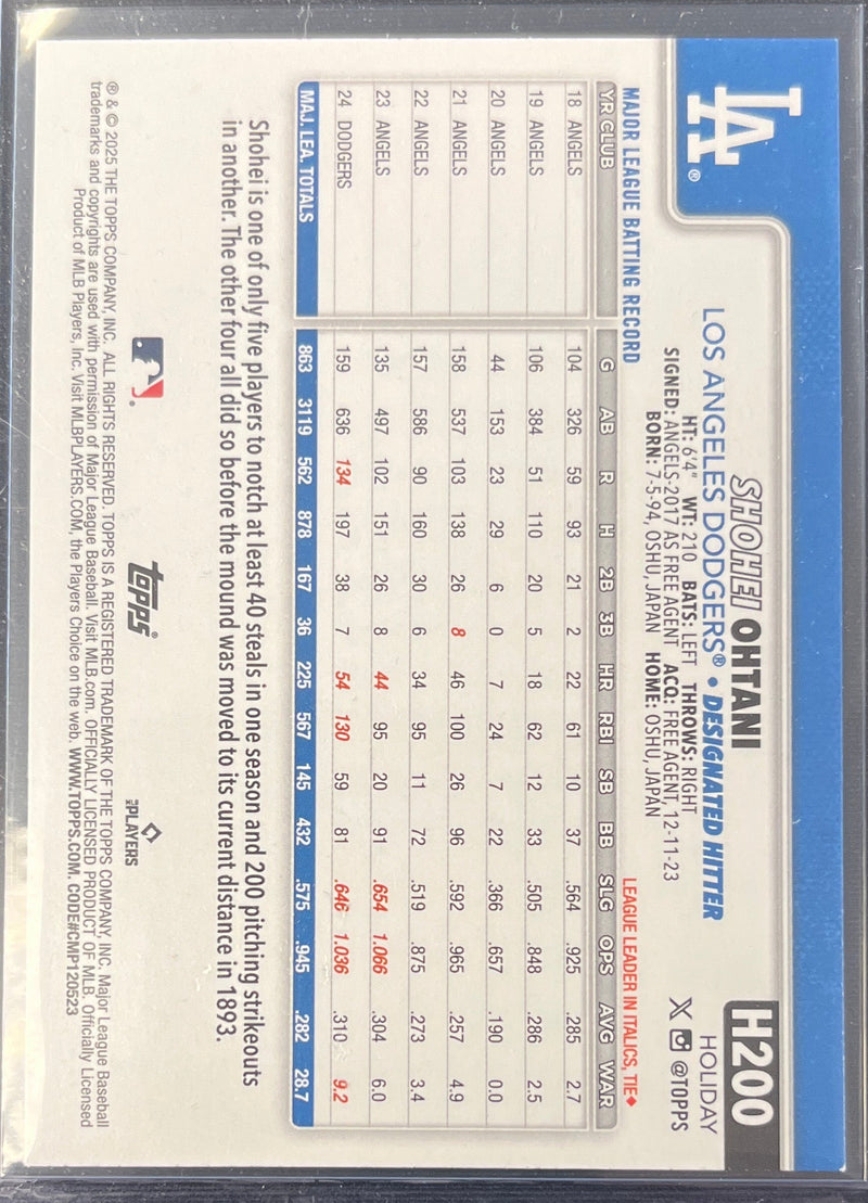 2025 Topps Holiday - Shohei Ohtani