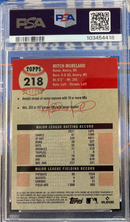 2022 Platinum Anniversary Mitch Moreland Yellow Raywave Refractor PSA 9