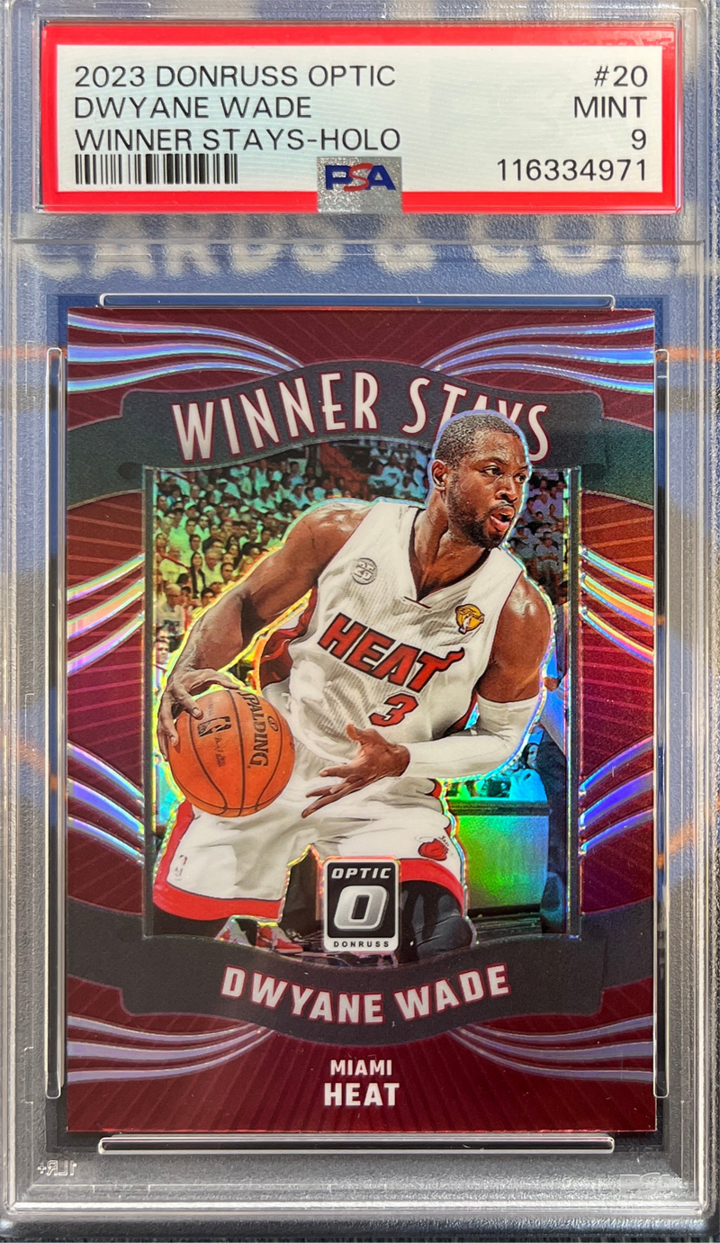 2023 Donruss Optic Dwyane Wade Winner Stays Holo PSA 9