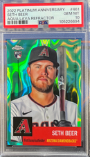 2022 Platinum Anniversary Seth Beer Aqua Lava Refractor PSA 10