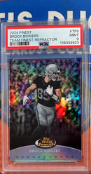 2024 Finest Brock Bowers Team Finest Refractor PSA 9