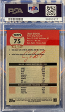 2022 Platinum Anniversary Craig Biggio Red Atomic Refractor PSA 9