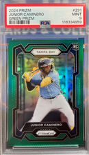 2024Prizm Junior Caminero Green Prizm PSA 9