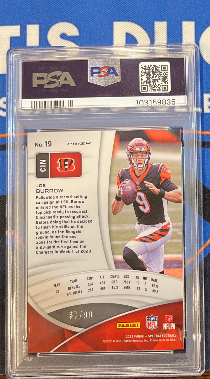 2021 Spectra Joe Burrow  Celestial PSA 8