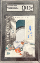 2020 Panini Origins Jalen Hurts Jersey Autographed SGC 10 Auto 10