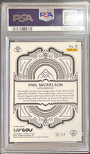 2024 Prizm Liv Golf Phil Mickelson Aces Green Mojo PSA 10