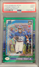 2024 Donruss optic Tyrone Tracy Jr. Green Velocity PSA 9