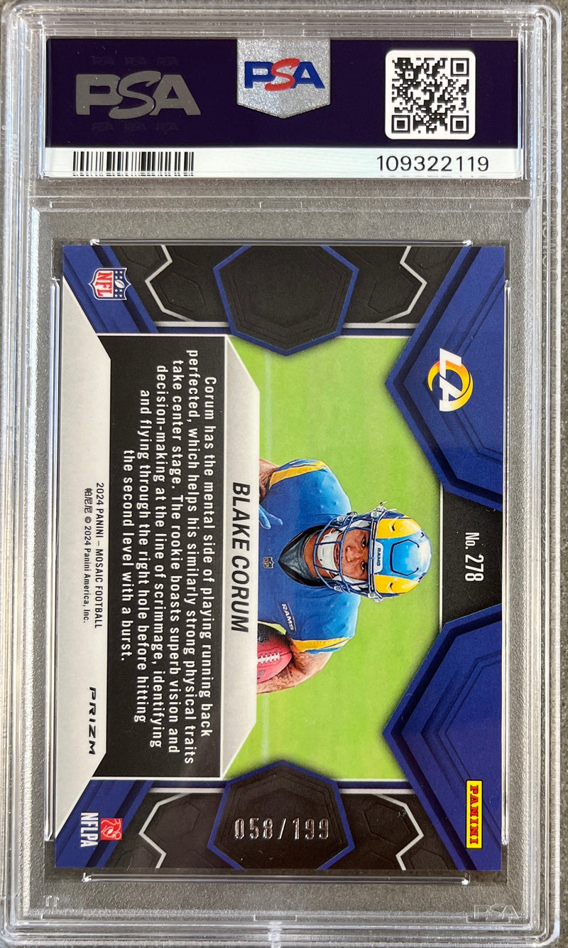 2024 Mosaic Blake Corum Orange PSA 10