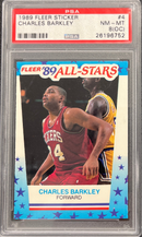 1989 Fleer Sticker Charles Barkley PSA 8(OC)