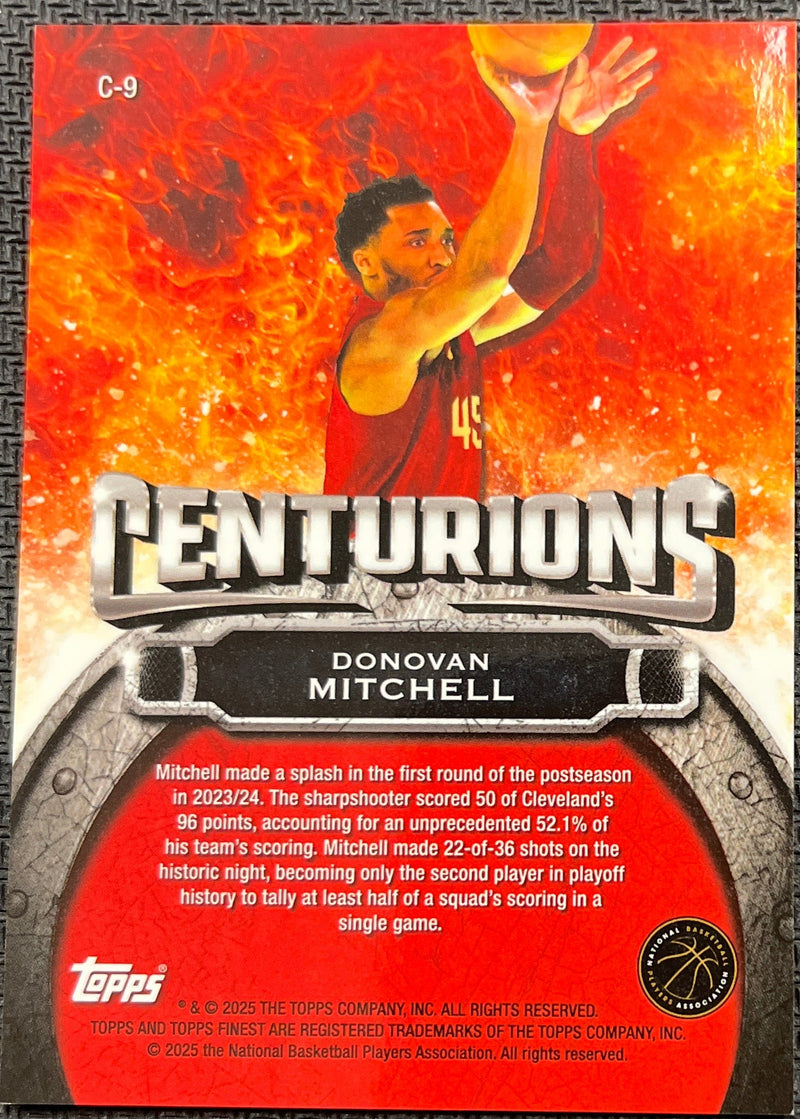 2024/25 Topps Finest Centurions Donovan Mitchell SP (RAW)