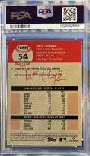 2022 Platinum Anniversary Matt Chapman Yellow Raywave Refractor PSA 10