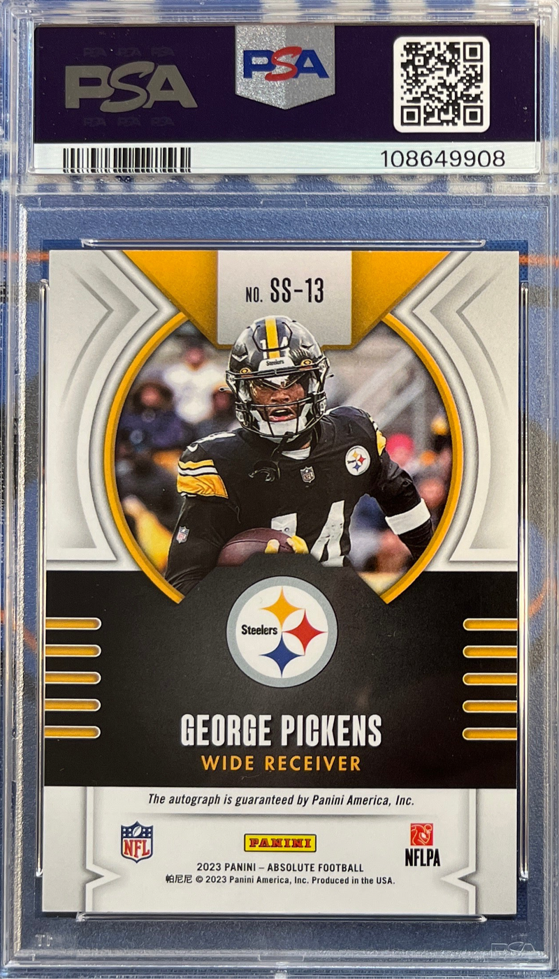 2023 Absolute George Pickens Signature Standouts-Blue PSA 9