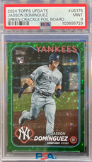 2024 Topps Update Jasson Dominguez Green Crackle Foil Board PSA 9