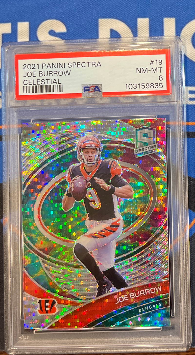 2021 Spectra Joe Burrow  Celestial PSA 8