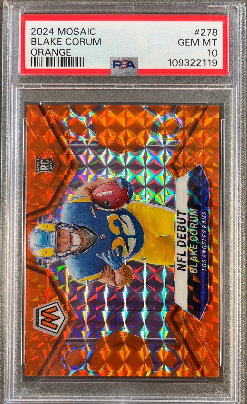 2024 Mosaic Blake Corum Orange PSA 10
